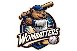 design high quality baseball mascot logo with free source file