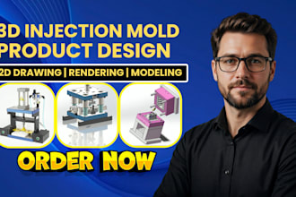 do plastic injections mold design and 3d product modeling or rendering
