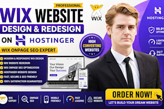build wix website redesign hostinger website design, wix onpage seo, hostinger