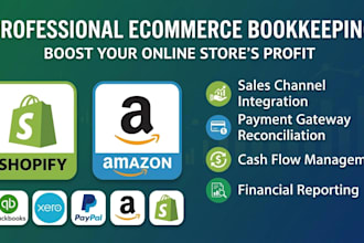 do shopify and amazon ecommerce bookkeeping in quickbooks or xero