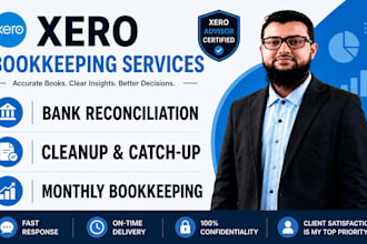 do xero bookkeeping, cleanup and bank reconciliation