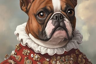 custom pet portrait, dog portrait, cat portrait