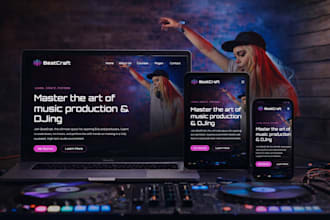 create music website for musicians artists dj band producers studio
