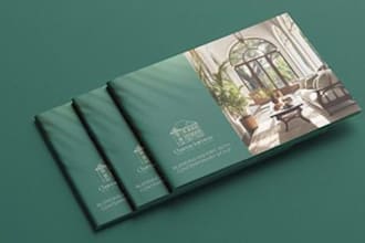 design real estate brochure booklet, brand identity property marketing for agent