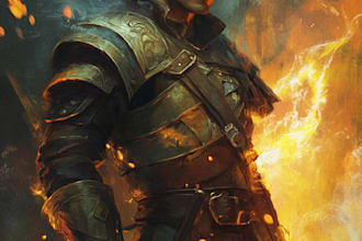 draw fantasy and dungeons and dragons charater