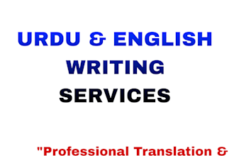 do professional urdu and english content writing and translation