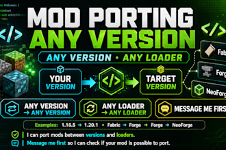port any minecraft mod to any version or modloader