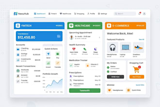 design UI UX for fintech, healthcare, ecommerce apps