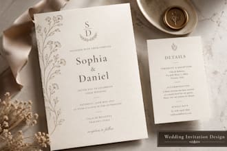 design an elegant wedding or event invitation