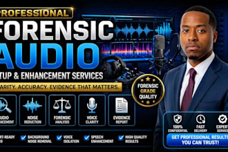 do forensic audio enhancement, audio editing, audio cleanup