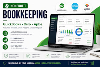 do nonprofit charity bookkeeping in quickbooks, xero, aplos and invoice template