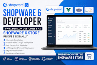 develop, customize and fix shopware 6 store professionally