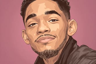 draw amazing vector cartoon portrait