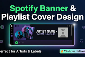 design a professional spotify banner for artists