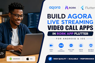 build agora live streaming video call apps in rork app flutter for android ios