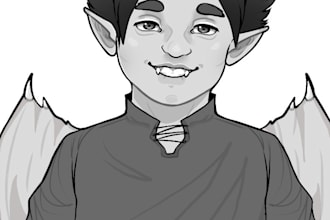 digital illustration of a headshot
