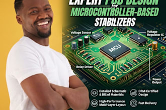 design a professional pcb and circuit for your voltage stabilizer