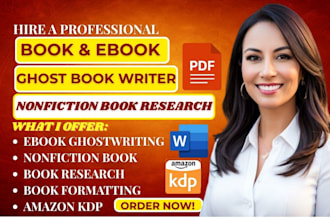 research 100 000 words as ghost book writer for your book
