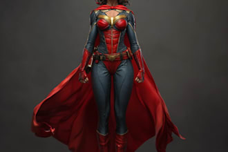 design professional superhero artwork