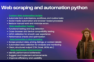do web scraping and automation python