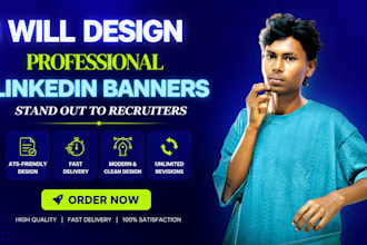 professional linkedin banner design for job seekers