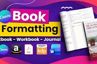 do workbook design, fillable workbook and canva workbook fast within 24 hours