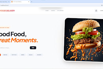 a professional food delivery website with whatsapp ordering