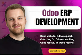 install, develop custom odoo module, fix bugs and consulting,  fix odoo reports