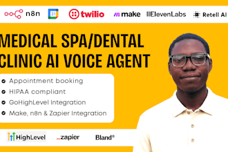 build hipaa ai receptionist voice agent vapi retell ai n8n gohighlevel medical