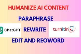 manually rewrite, paraphrase, or humanize ai content