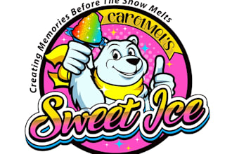design original polar bear logo with free source file