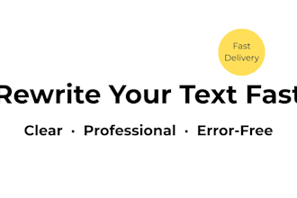 rewrite and improve your text professionally