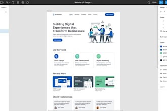 design modern website UI UX in figma