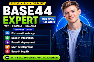 build and fix base44 web app base44 integration deloyment base44 mvp development