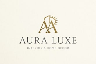design a luxury minimalist logo for your home decor brand