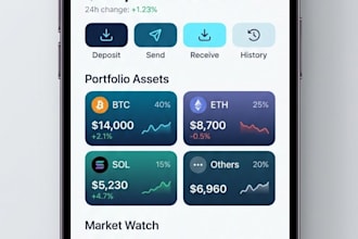 create UI UX for crypto apps