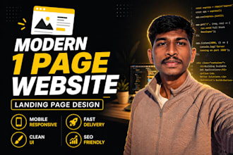 design a modern 1 page  website with payment integration