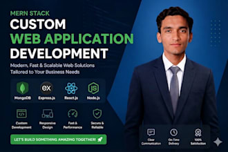 build custom website development, frontend , backend, mern stack developer