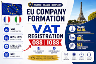 do eu company formation vat registration oss ioss france italy srl sarl