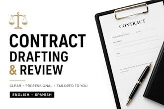 draft or review contracts and legal documents
