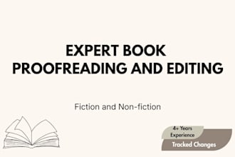 professionally proofread and edit your book, manuscript or novel