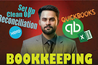 do accounting setup, clean up and bookkeeping in quickbooks online and xero