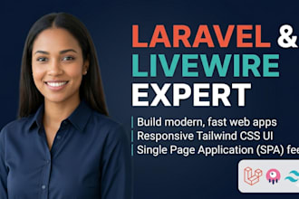 create a professional laravel livewire app with tailwind CSS design