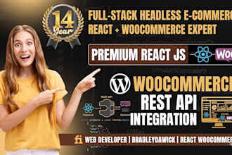 build a headless wordpress website using react and woocommerce