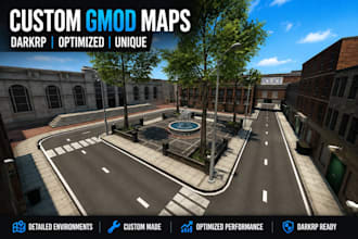 create a custom garrys mod map for gmod with lua scripting and addons, fivem
