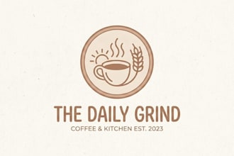 design an organic minimalist logo for your small business