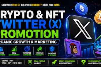 do crypto nft twitter promotion and x organic growth marketing