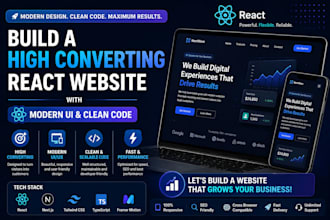 build react web app for startups and small business