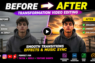 before after video editing for tiktok