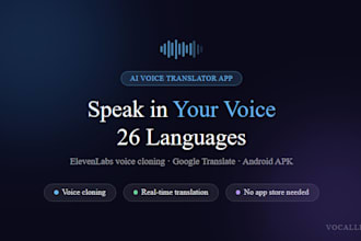 build a  voice translator app with voice cloning